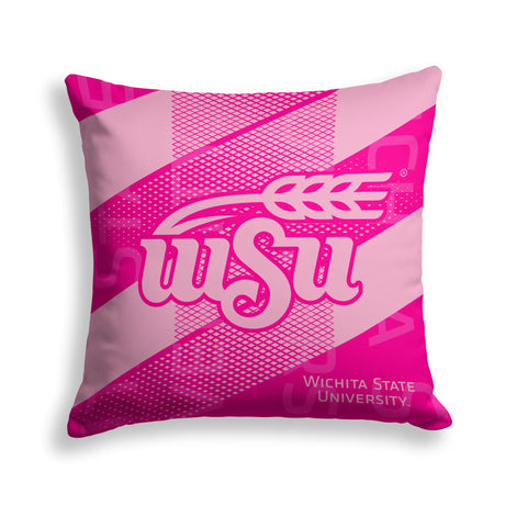 Pixsona Wichita State Shockers Pink Motion Throw Pillow