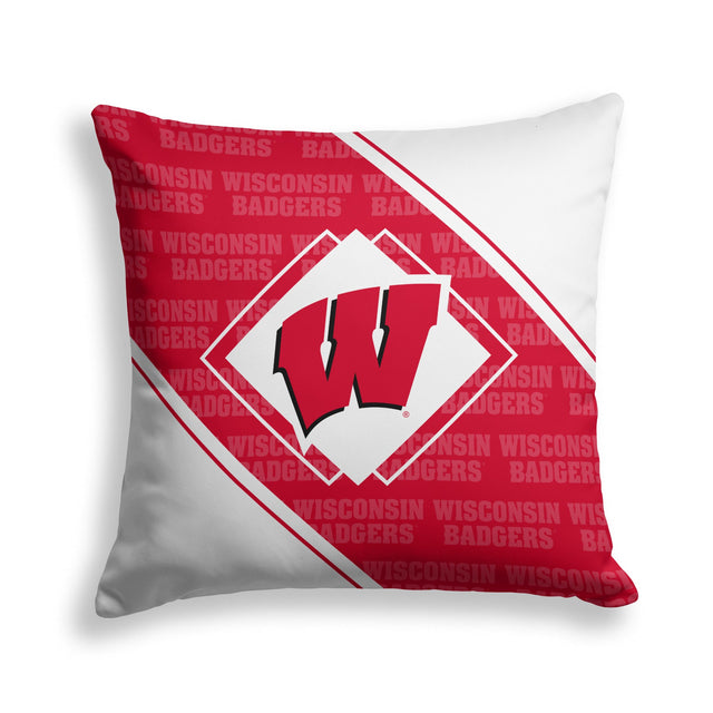 Pixsona Wisconsin Badgers Boxed Throw Pillow