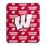 Pixsona Wisconsin Badgers Repeat Pixel Fleece Blanket