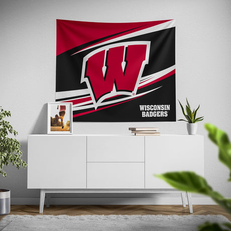 Pixsona Wisconsin Badgers Velocity Tapestry