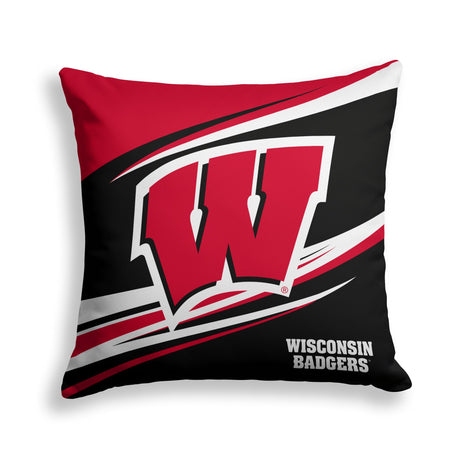 Pixsona Wisconsin Badgers Velocity Throw Pillow