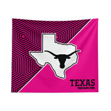 Pixsona Texas Longhorns Pink Implosion Tapestry | Personalized | Custom