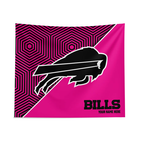 Pixsona Buffalo Bills Pink Implosion Tapestry | Personalized | Custom