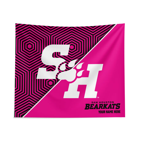 Pixsona Sam Houston Bearkats Pink Implosion Tapestry | Personalized | Custom