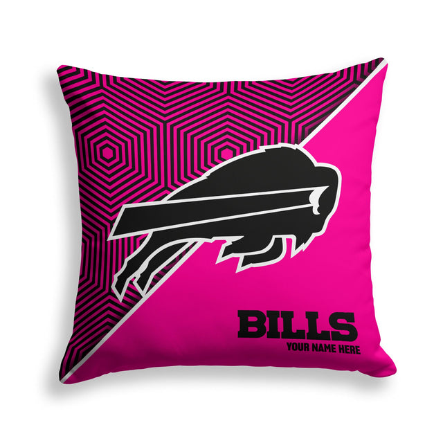 Pixsona Buffalo Bills Pink Implosion Throw Pillow | Personalized | Custom