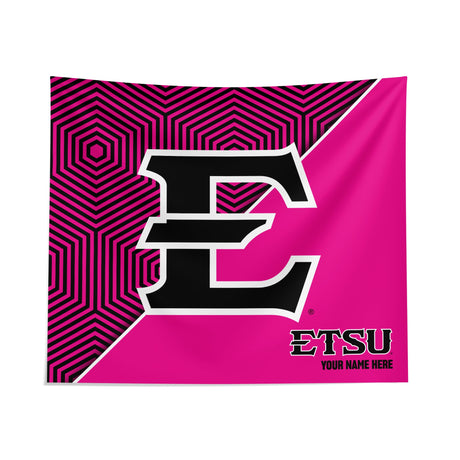 Pixsona East Tennessee Buccaneers Pink Implosion Tapestry | Personalized | Custom