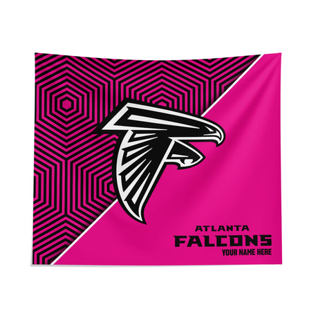 Pixsona Atlanta Falcons Pink Implosion Tapestry | Personalized | Custom