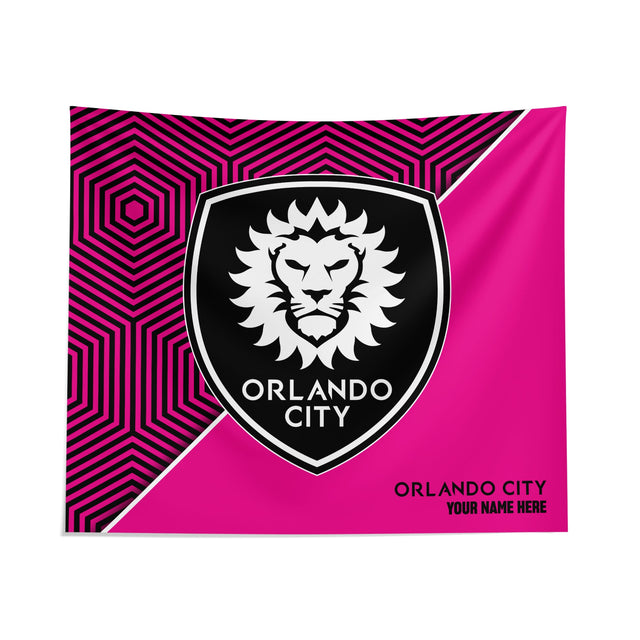 Pixsona Orlando City SC Pink Implosion Tapestry | Personalized | Custom