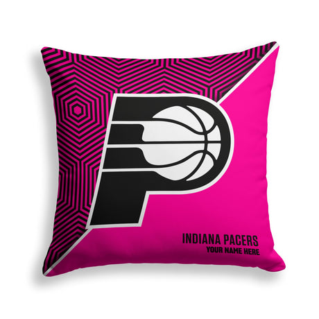 Pixsona Indiana Pacers Pink Implosion Throw Pillow | Personalized | Custom