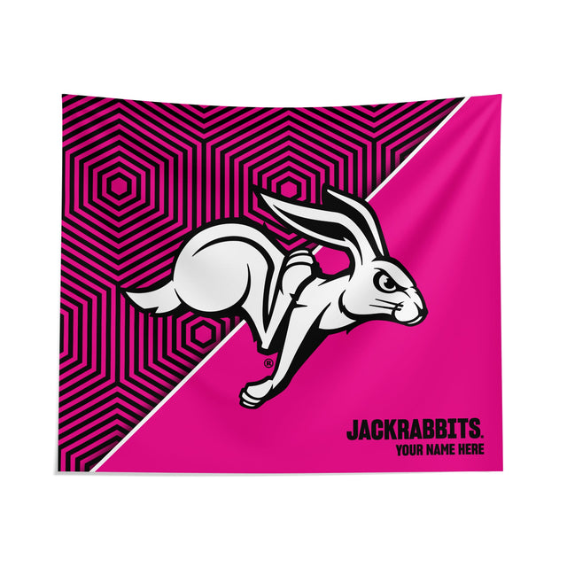 Pixsona South Dakota State Jackrabbits Pink Implosion Tapestry | Personalized | Custom