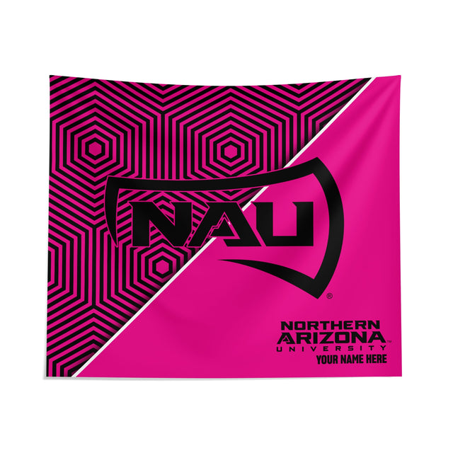 Pixsona Northern Arizona Lumberjacks Pink Implosion Tapestry | Personalized | Custom