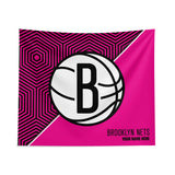 Pixsona Brooklyn Nets Pink Implosion Tapestry | Personalized | Custom