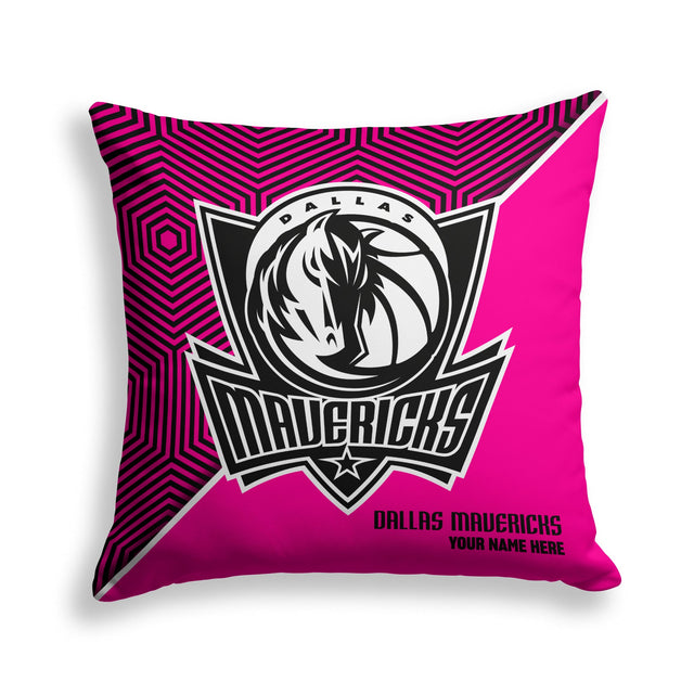 Pixsona Dallas Mavericks Pink Implosion Throw Pillow | Personalized | Custom