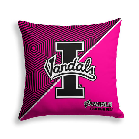 Pixsona Idaho Vandals Pink Implosion Throw Pillow | Personalized | Custom