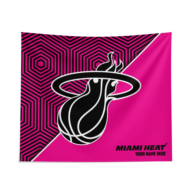 Pixsona Miami Heat Pink Implosion Tapestry | Personalized | Custom