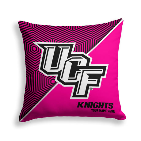 Pixsona UCF Knights Pink Implosion Throw Pillow | Personalized | Custom