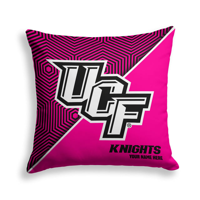 Pixsona UCF Knights Pink Implosion Throw Pillow | Personalized | Custom