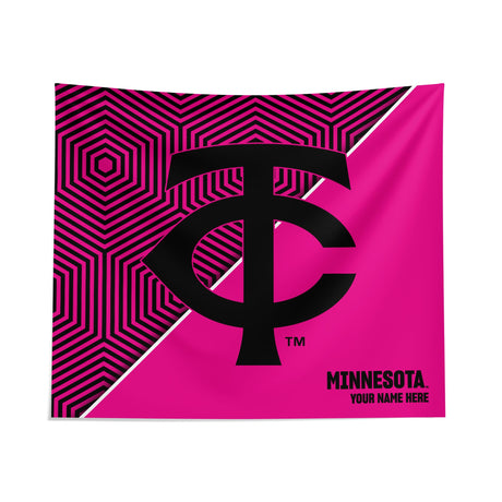 Pixsona Minnesota Twins Pink Implosion Tapestry | Personalized | Custom