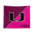 Pixsona Miami Hurricanes Pink Implosion Tapestry | Personalized | Custom