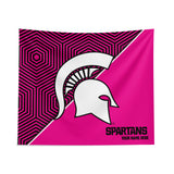 Pixsona Michigan State Spartans Pink Implosion Tapestry | Personalized | Custom