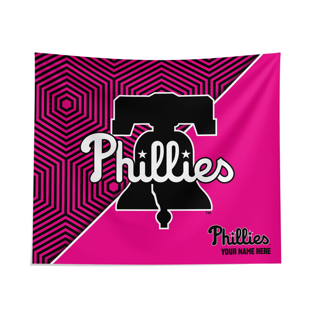 Pixsona Philadelphia Phillies Pink Implosion Tapestry | Personalized | Custom