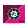 Pixsona Seattle Mariners Pink Implosion Tapestry | Personalized | Custom