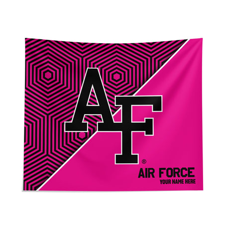 Pixsona Air Force Falcons Pink Implosion Tapestry | Personalized | Custom