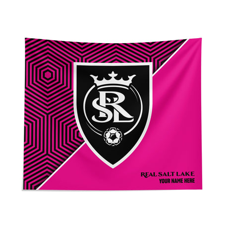 Pixsona Real Salt Lake Pink Implosion Tapestry | Personalized | Custom