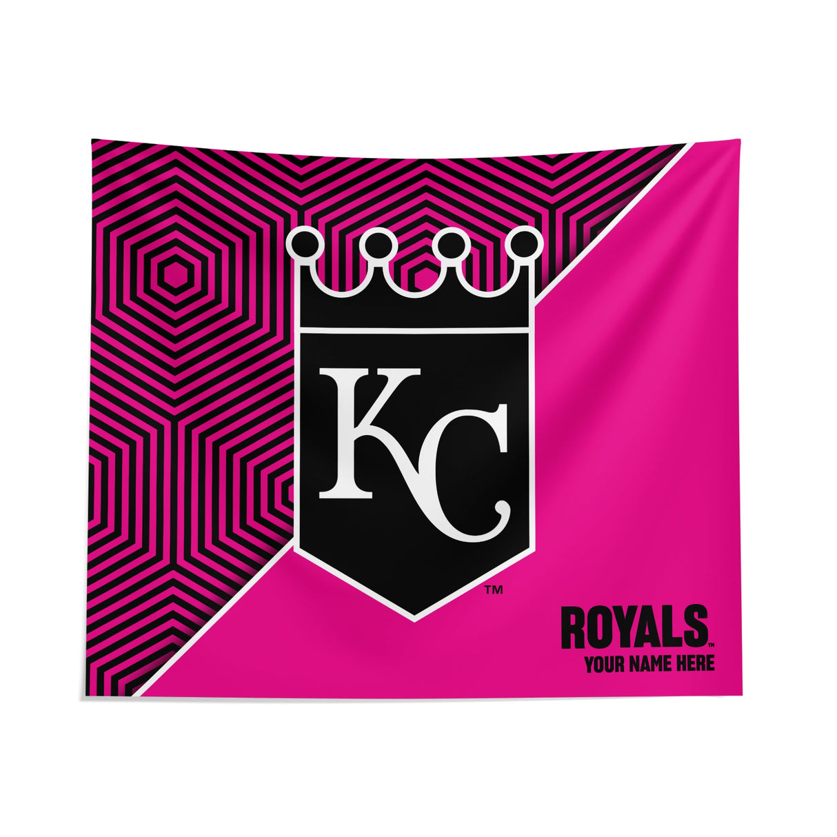 Pixsona Kansas City Royals Pink Implosion Tapestry | Personalized | Custom