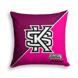 Pixsona Kennesaw State Owls Pink Implosion Throw Pillow | Personalized | Custom