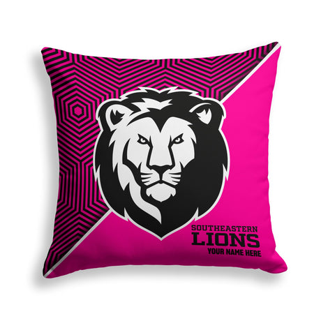 Pixsona Southeastern Louisiana Lions Pink Implosion Throw Pillow | Personalized | Custom