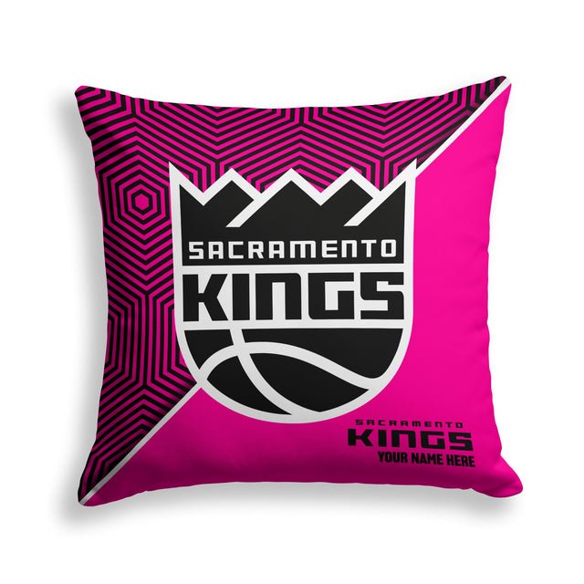 Pixsona Sacramento Kings Pink Implosion Throw Pillow | Personalized | Custom