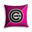 Pixsona Chicago Cubs Pink Implosion Throw Pillow | Personalized | Custom