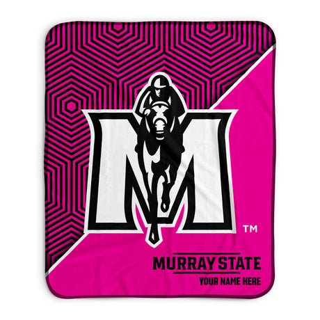 Pixsona Murray State Racers Pink Implosion Pixel Fleece Blanket | Personalized | Custom