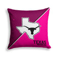 Pixsona Texas Longhorns Pink Implosion Throw Pillow | Personalized | Custom