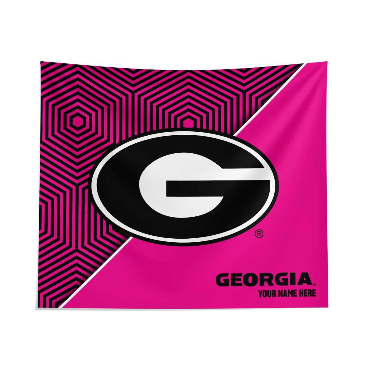 Pixsona Georgia Bulldogs Pink Implosion Tapestry | Personalized | Custom