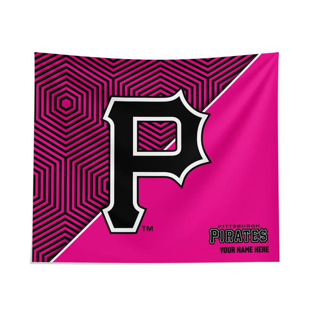 Pixsona Pittsburgh Pirates Pink Implosion Tapestry | Personalized | Custom