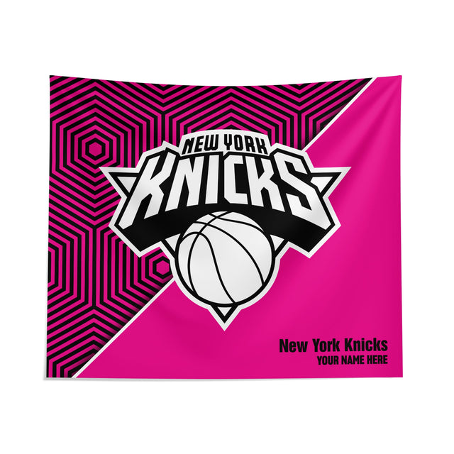 Pixsona New York Knicks Pink Implosion Tapestry | Personalized | Custom