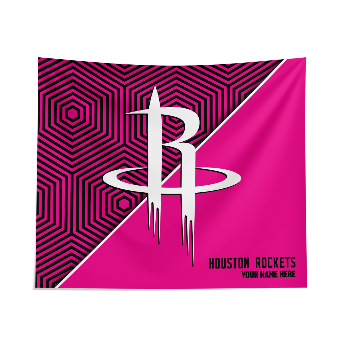 Pixsona Houston Rockets Pink Implosion Tapestry | Personalized | Custom