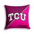 Pixsona TCU Horned Frogs Pink Implosion Throw Pillow | Personalized | Custom