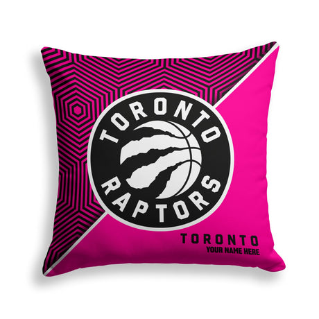 Pixsona Toronto Raptors Pink Implosion Throw Pillow | Personalized | Custom