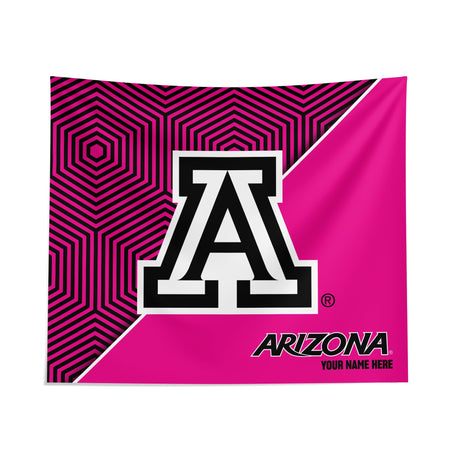 Pixsona Arizona Wildcats Pink Implosion Tapestry | Personalized | Custom