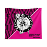 Pixsona Boston Celtics Pink Implosion Tapestry | Personalized | Custom