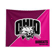 Pixsona Ohio Bobcats Pink Implosion Tapestry | Personalized | Custom