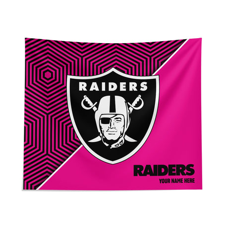 Pixsona Las Vegas Raiders Pink Implosion Tapestry | Personalized | Custom