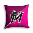 Pixsona Miami Marlins Pink Implosion Throw Pillow | Personalized | Custom