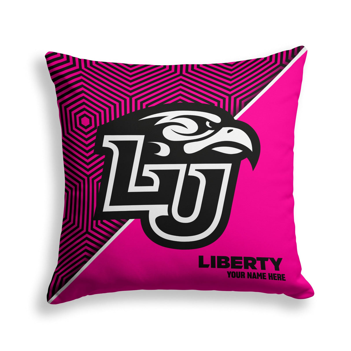 Pixsona Liberty Flames Pink Implosion Throw Pillow | Personalized | Custom