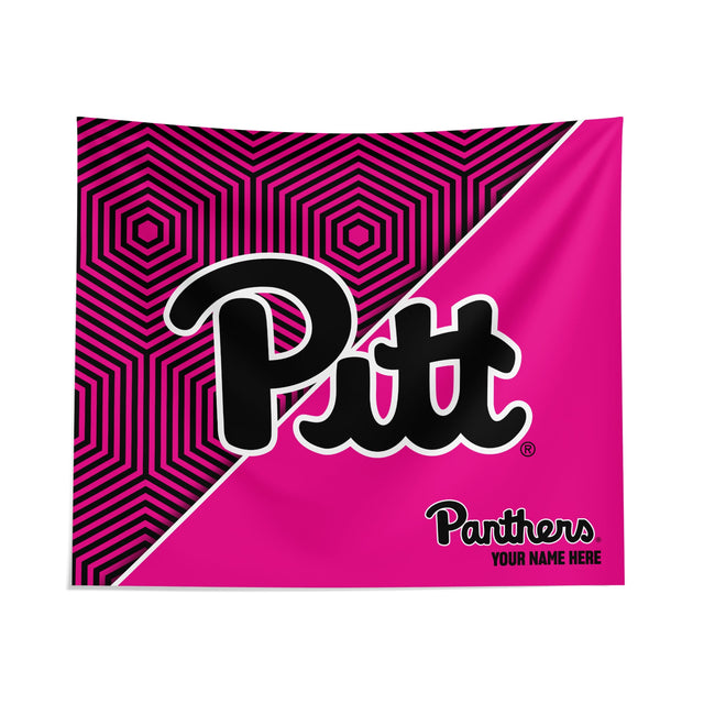 Pixsona Pitt Panthers Pink Implosion Tapestry | Personalized | Custom