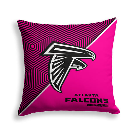 Pixsona Atlanta Falcons Pink Implosion Throw Pillow | Personalized | Custom