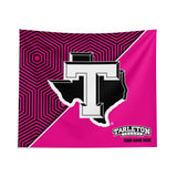 Pixsona Tarleton State Texans Pink Implosion Tapestry | Personalized | Custom